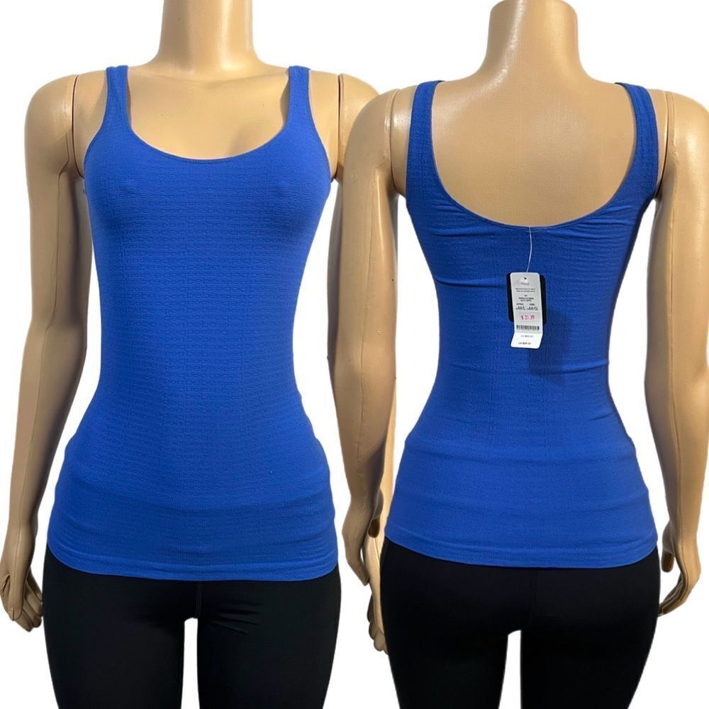 Bebe Sport Scoop Neck sports tank top blue Medium / Large